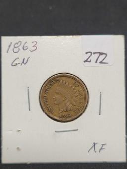 1863 Indian head cent