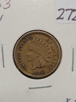 1863 Indian head cent