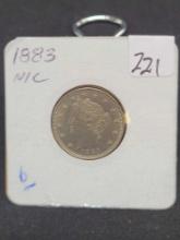 1883 V Nickel