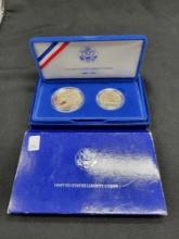 US Liberty coin set 1986 Statue of Liberty and Ellis Island