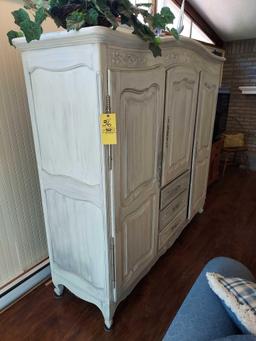 Large White Painted Storage Cabinet