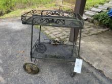 wrought iron tea cart