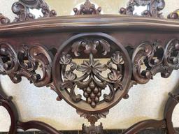 1930?s Carved Mahogany Console Table and Mirror