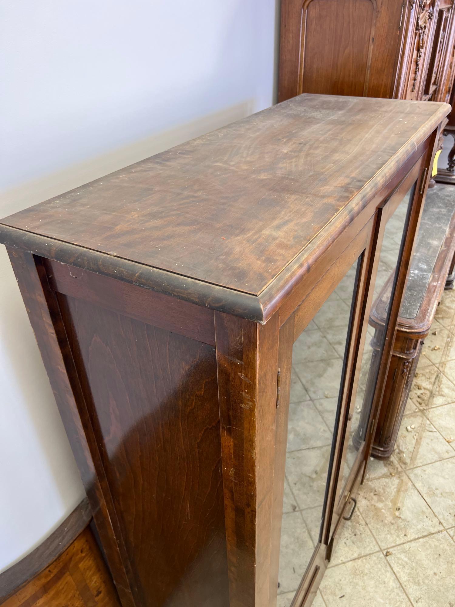 Early Wood with Glass Door Gun Cabinet