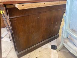 Early Desk with Drawers and Top in Pieces