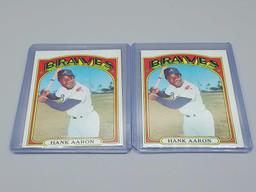 4 Hank Aaron Topps Baseball Cards 1968, 1969, & 1972 All Time Great