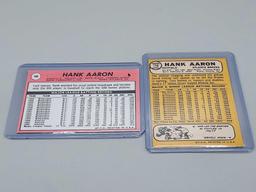 4 Hank Aaron Topps Baseball Cards 1968, 1969, & 1972 All Time Great