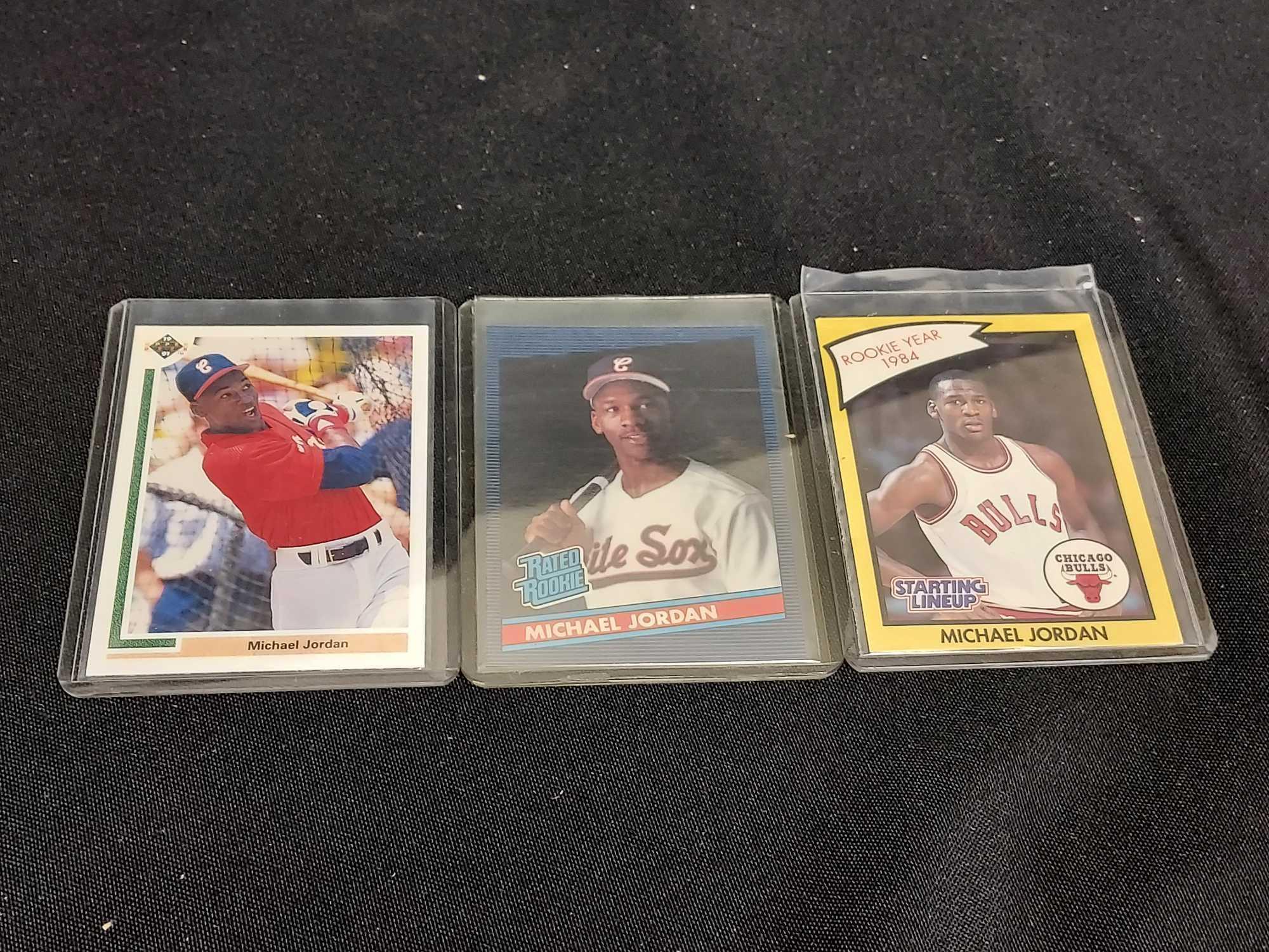 Assortment of Micheal Jordan Baseball Rookie Cards, Basketball, & Starting Lineups