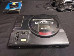 Sega Genesis Entertainment System w/ Controllers, 12 Games, & Cleaning System