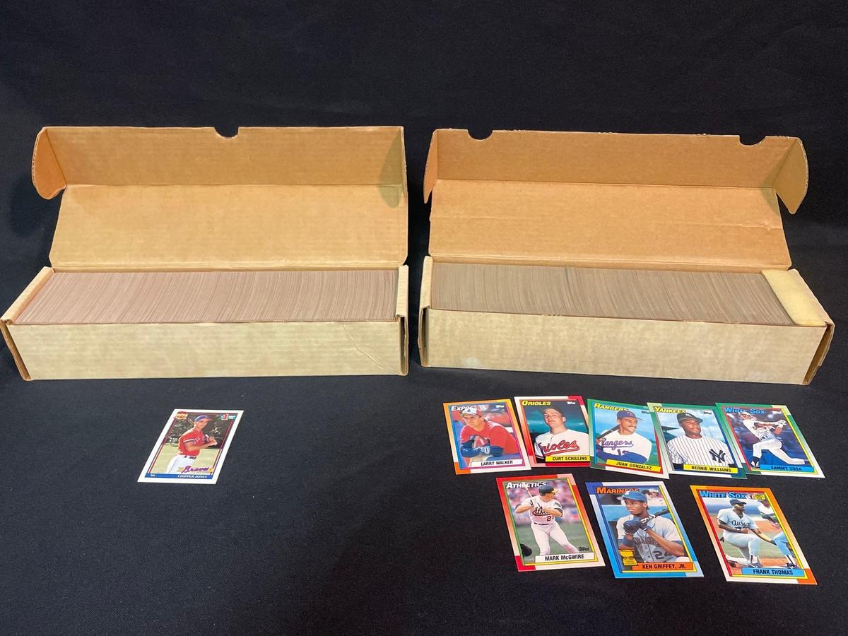 1990, 91 Topps baseball, Chipper Jones, RC Frank Thomas RC