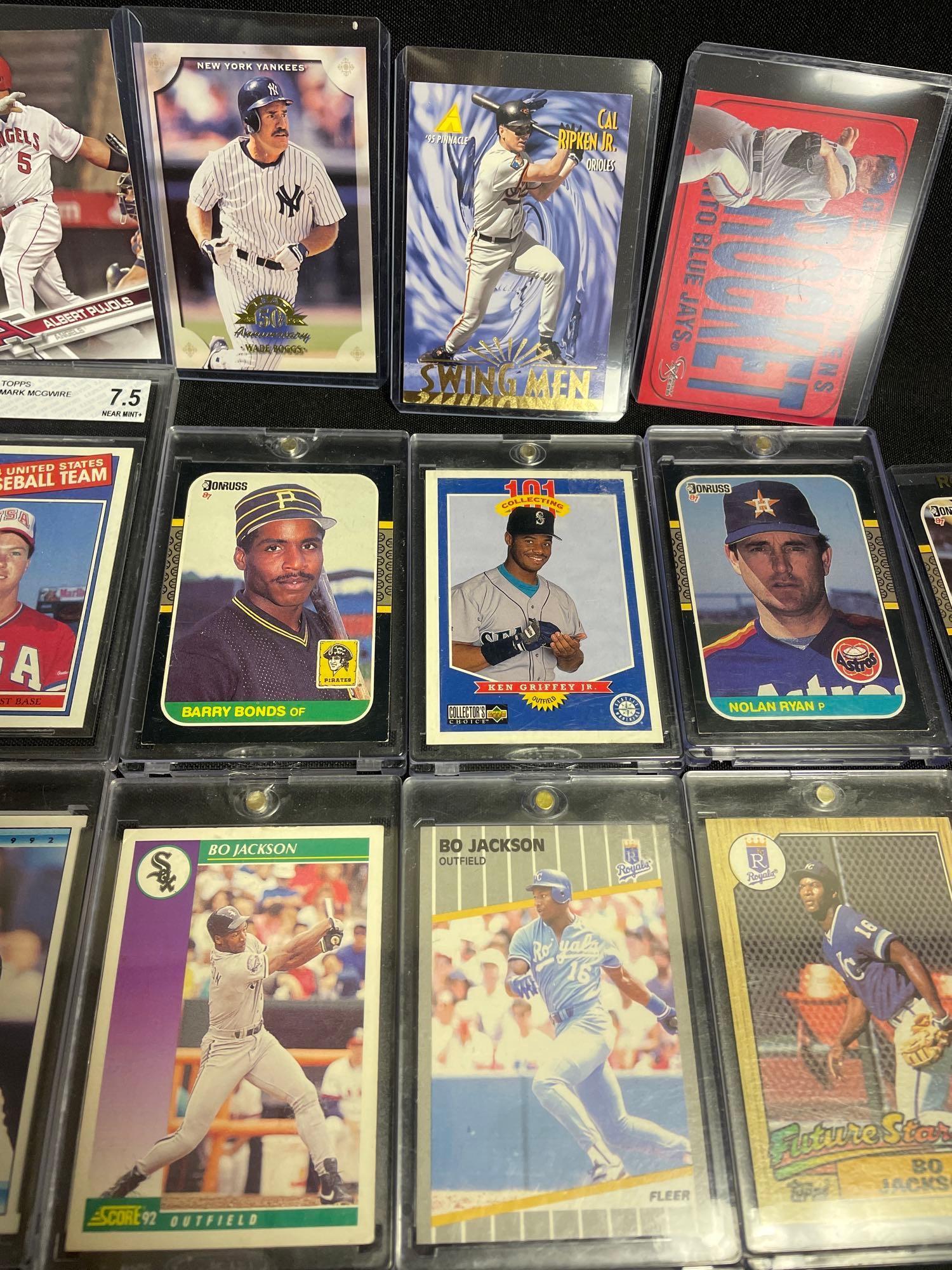 Baseball HOFers, Stars, RCs, Rookies, Bonds, Griffey Jr., Bo Jackson, Jeter, Pujols, McGwire, 1985