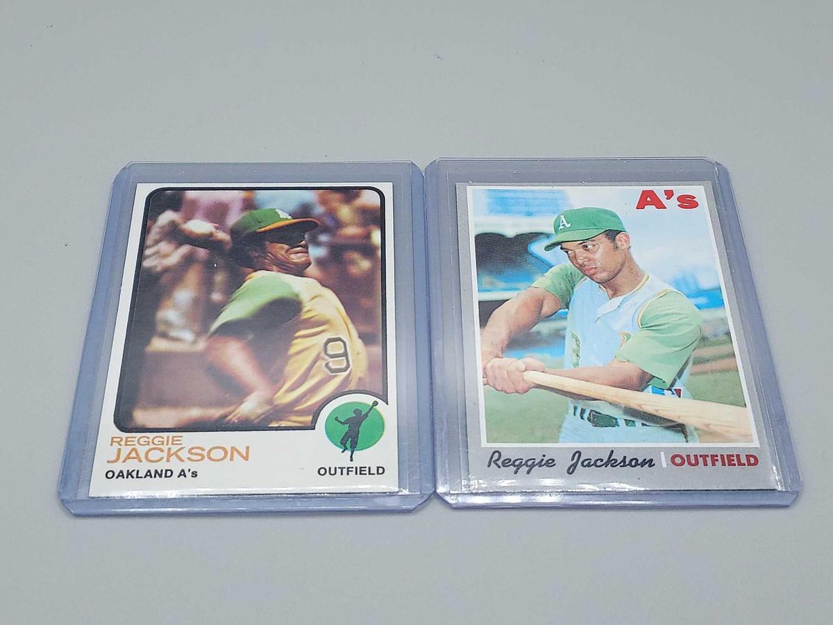 1970 & 1973 Reggie Jackson Topps Cards