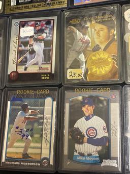 Baseball collector cards, RC Rookie cards, limited card