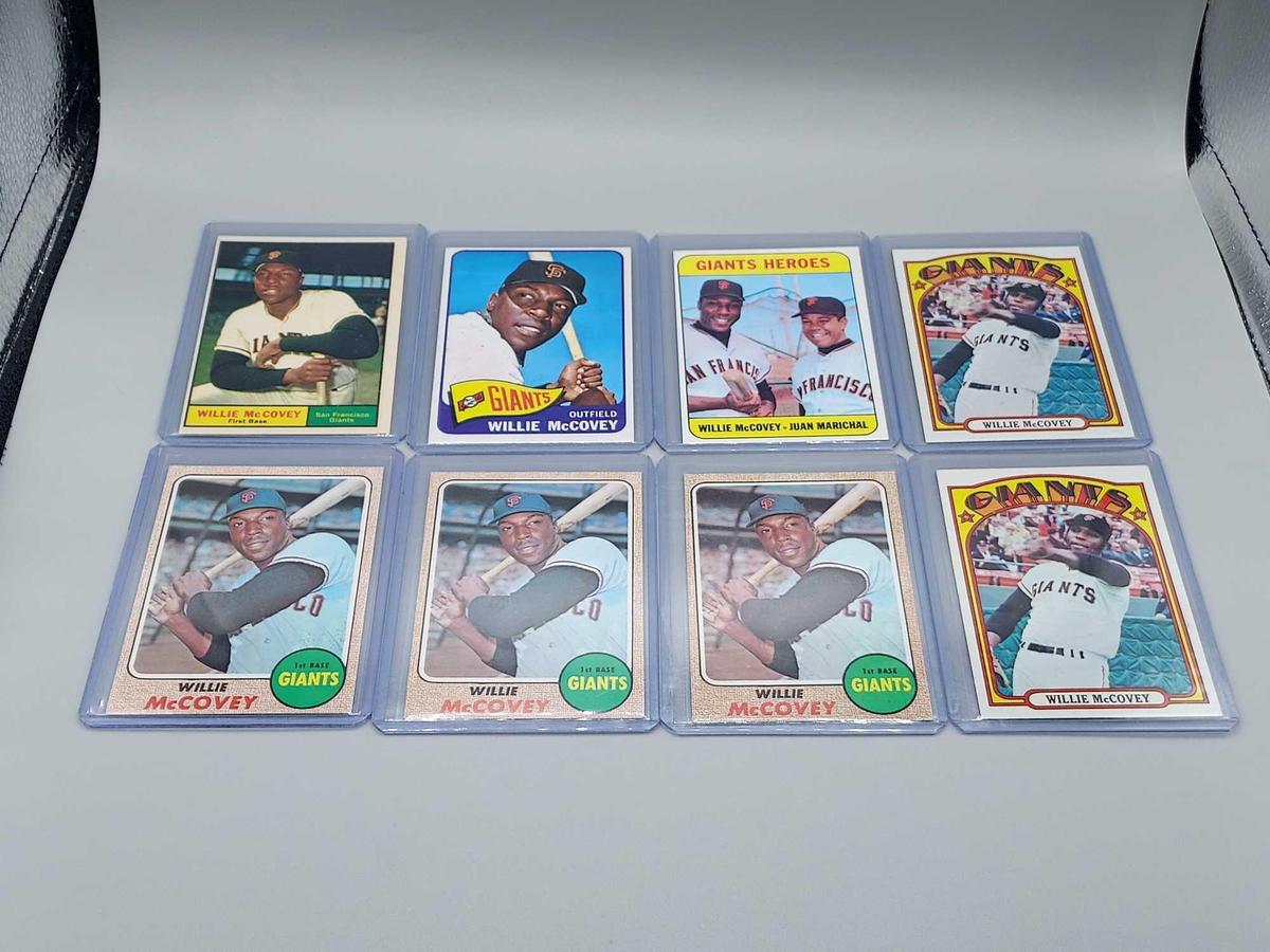 8 Topps Willie McCovey Baseball Cards 1961 - 1972