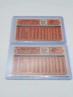 8 Topps Willie McCovey Baseball Cards 1961 - 1972