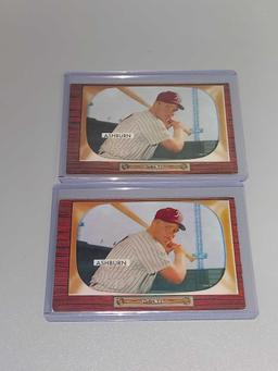 1954 & 1955 Bowman Richie Ashburn Baseball Cards