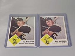 6 Bill Mazeroski Baseball Cards - 1963 Fleer, 1966 & 1967 Topps