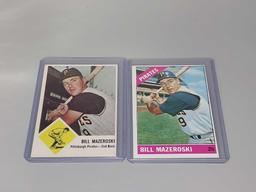 6 Bill Mazeroski Baseball Cards - 1963 Fleer, 1966 & 1967 Topps