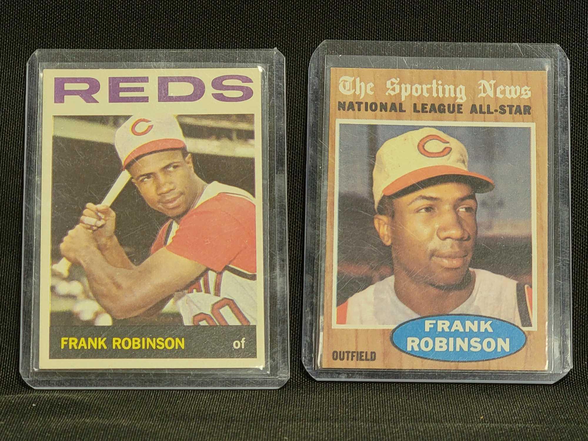 1962 Topps Frank Robinson All-Star 1964 Topps Card both NICE