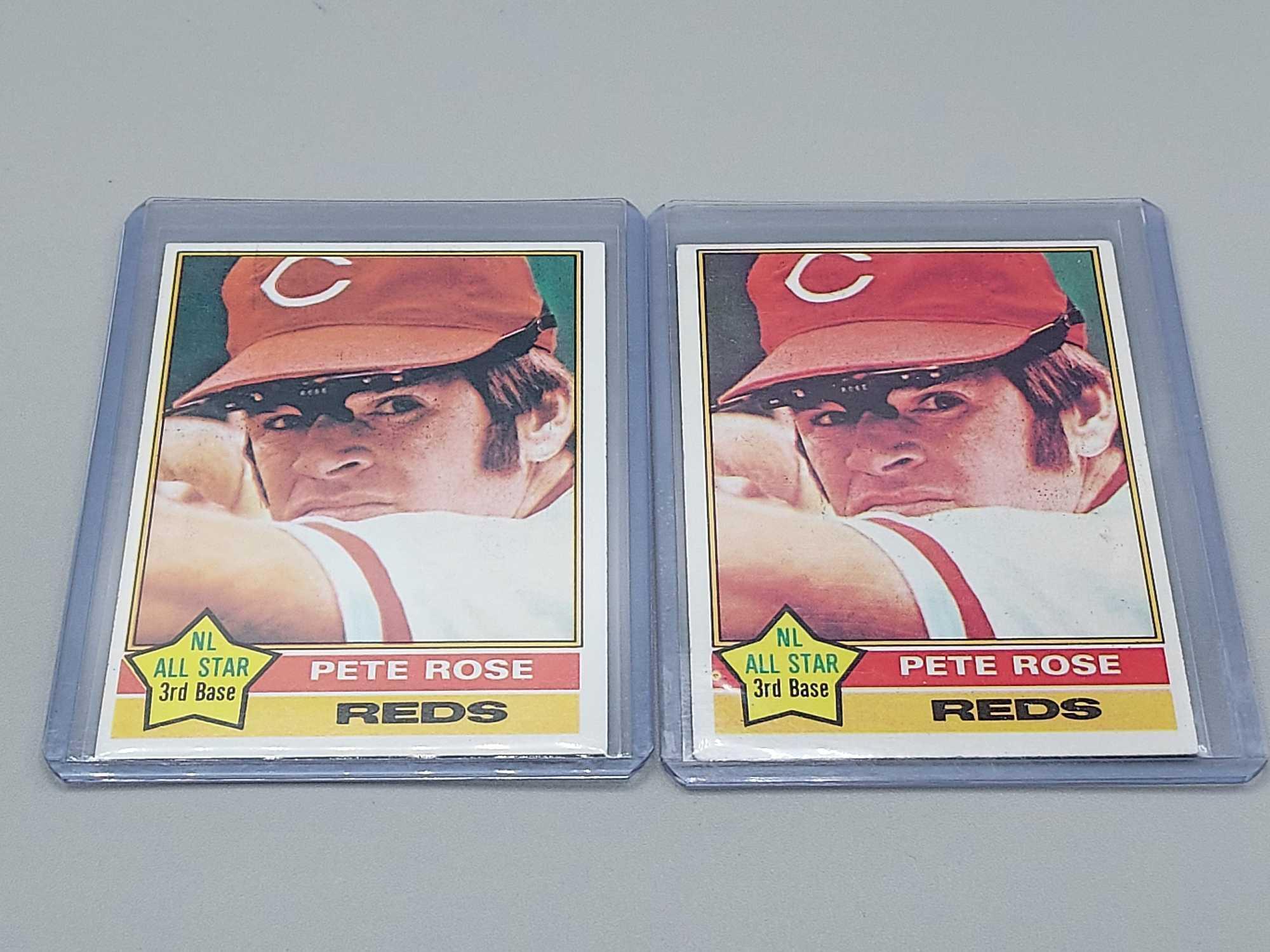 6 Topps Pete Rose Baseball Cards - 1970 All Star, 1971-1972+