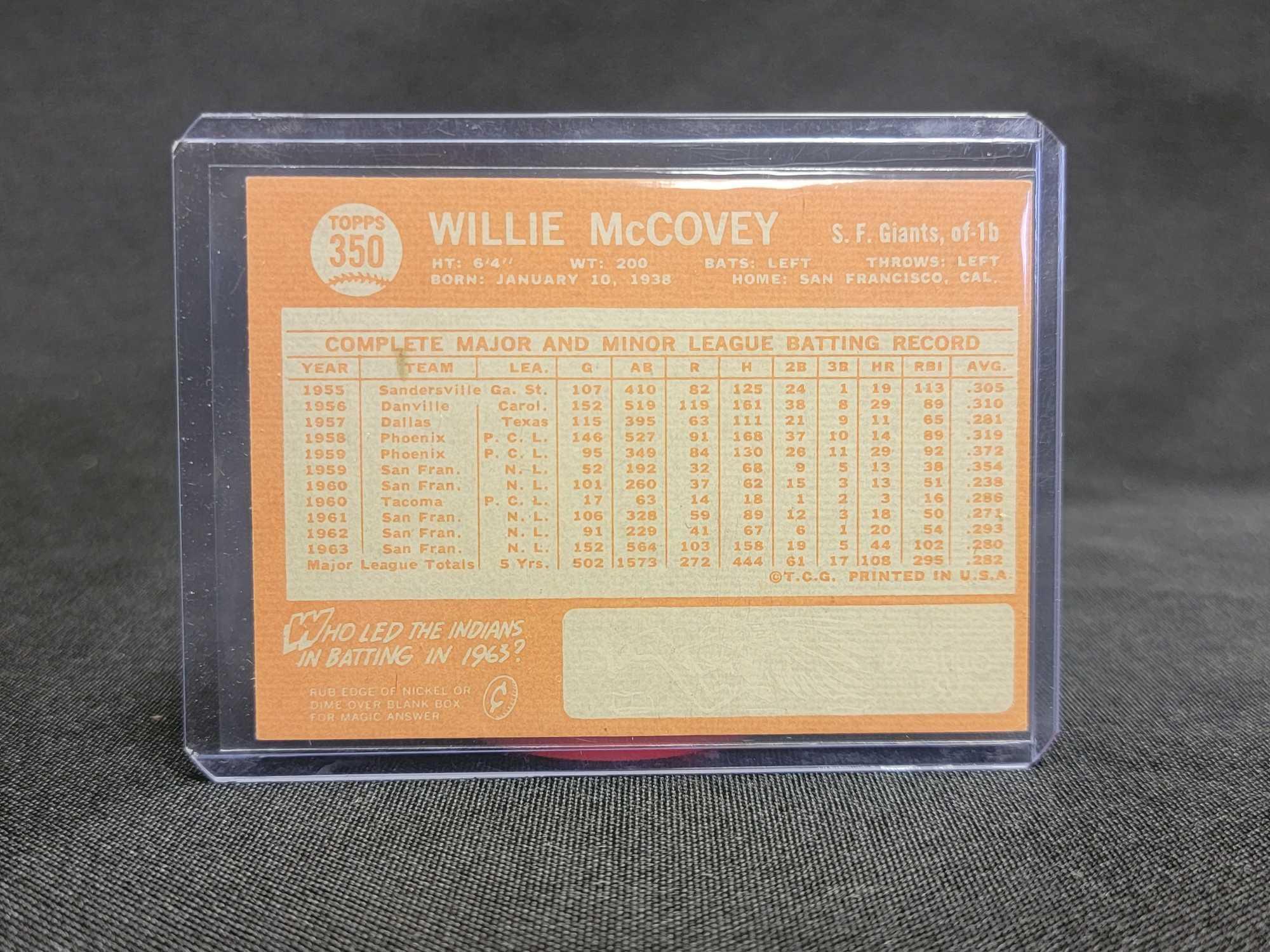 1964 1968 Topps Willie McCovey Baseball Cards Nice