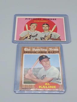 6 Al Kaline Topps Baseball Cards 1959-1971