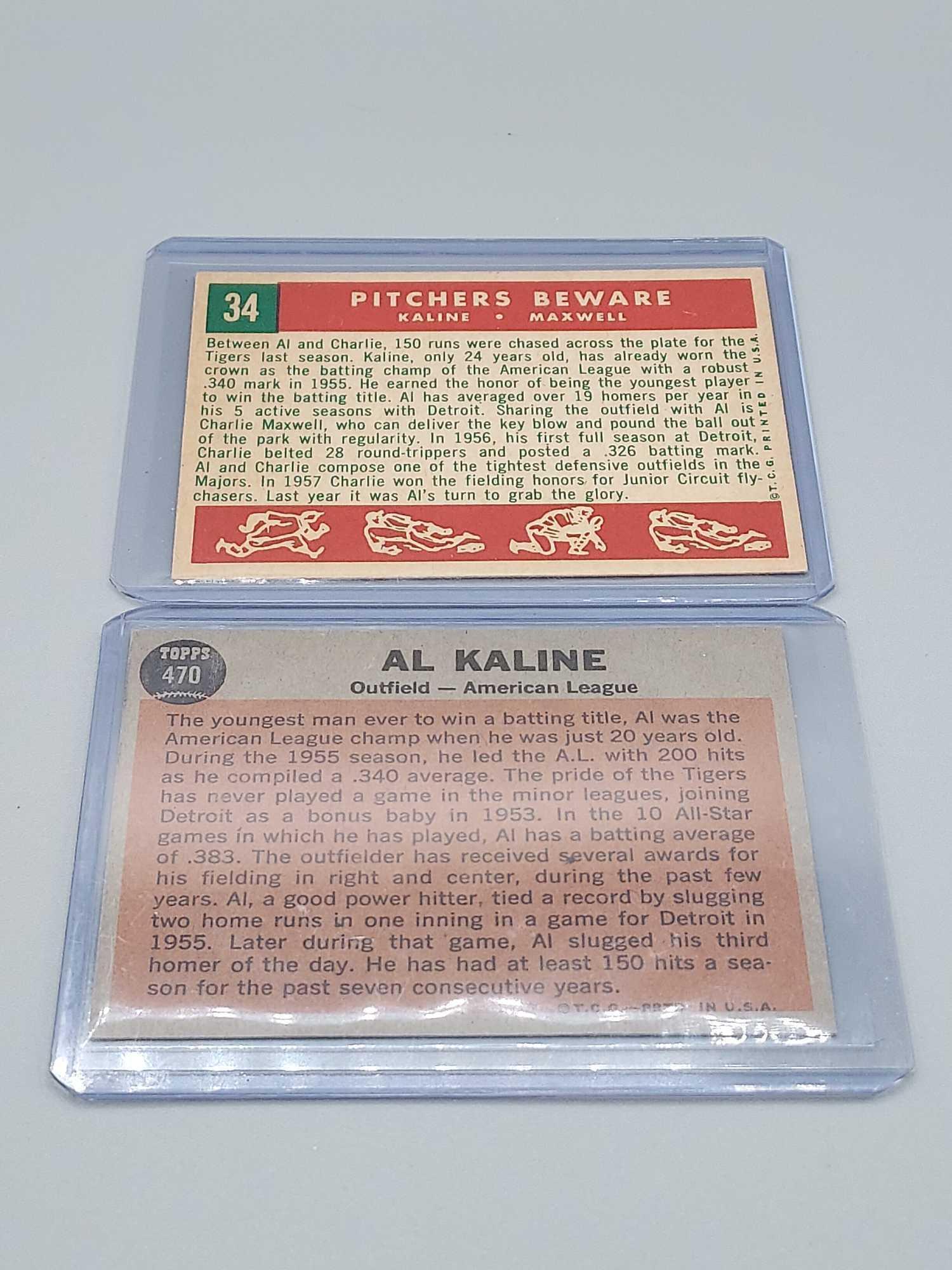 6 Al Kaline Topps Baseball Cards 1959-1971