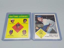 1963 Fleer Sandy Koufax, 1972 Roberto Clemente In Action, & 1960s Leaders Cards