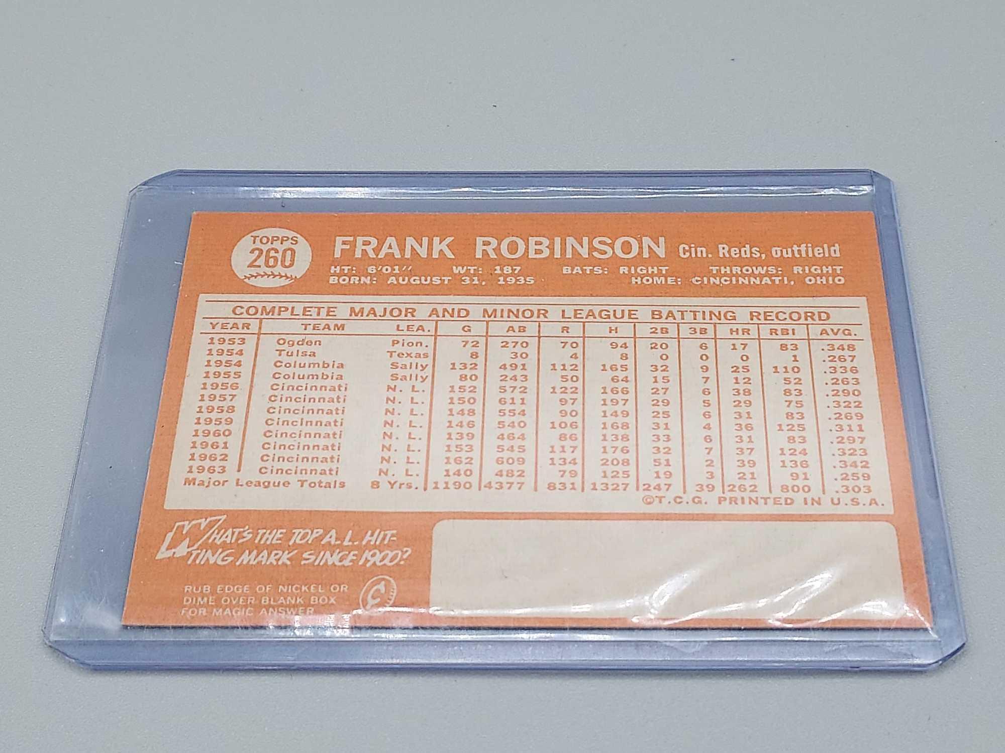 6 Topps Frank Robinson Cards - 1958-1974