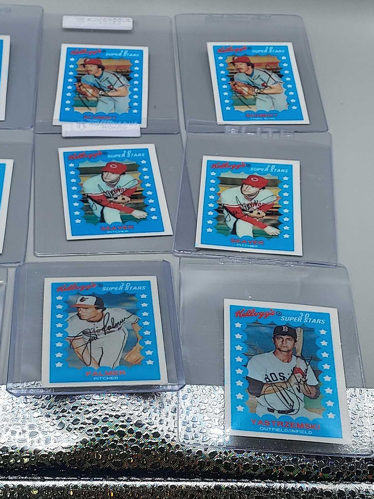 25 1980s Kellogg 3D Baseball card premiums, Nolan Ryan HOFers