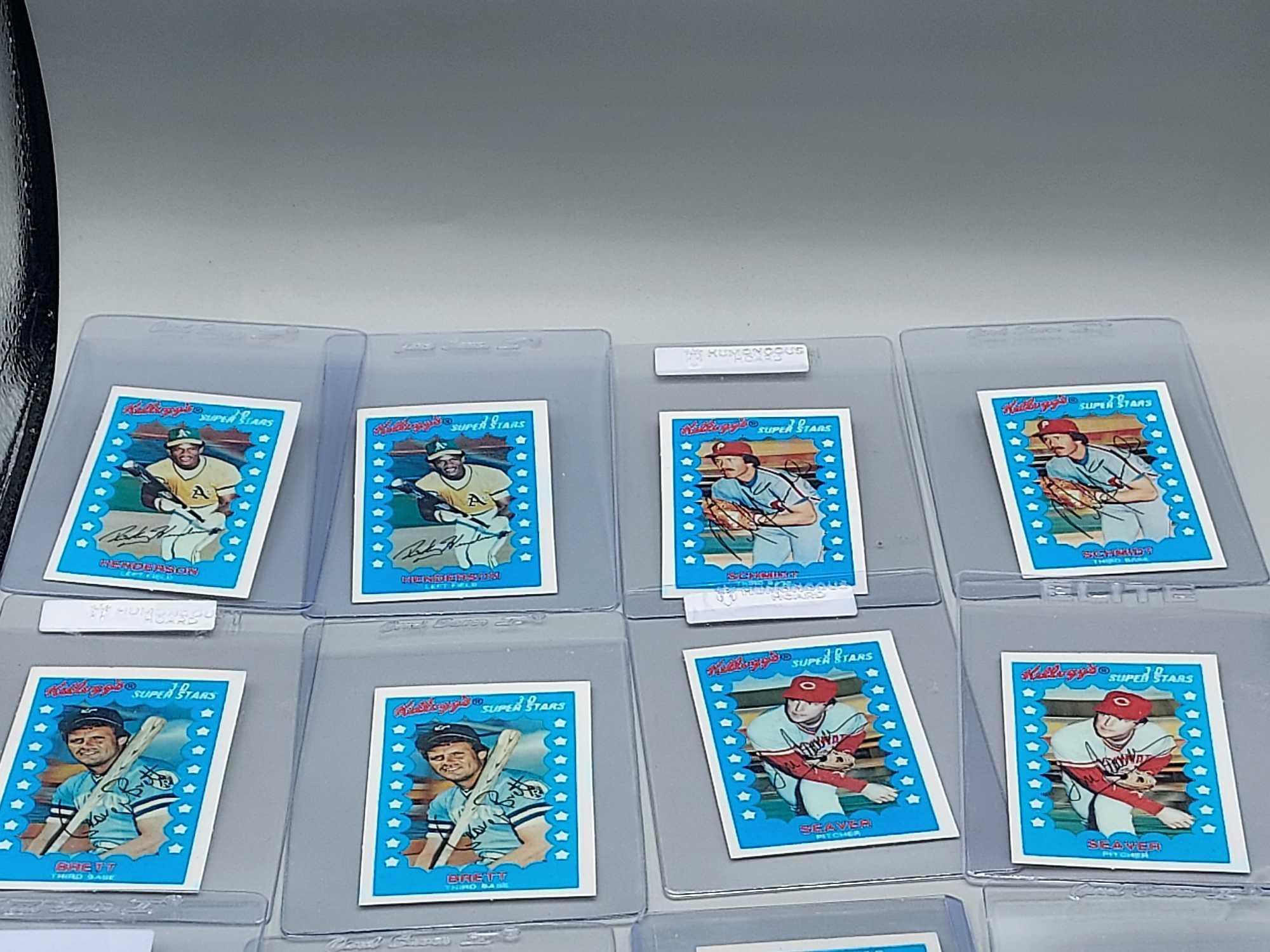 25 1980s Kellogg 3D Baseball card premiums, Nolan Ryan HOFers