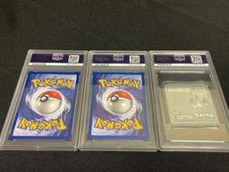 Graded 1999 & 2000 Pokemon Pikachu & Charizard stickers