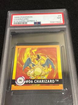 Graded 1999 & 2000 Pokemon Pikachu & Charizard stickers
