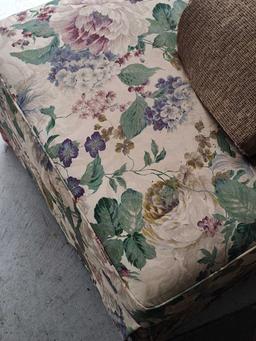 Floral love seat and side chair