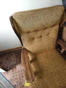 Upholstered Recliner Rocking Chair