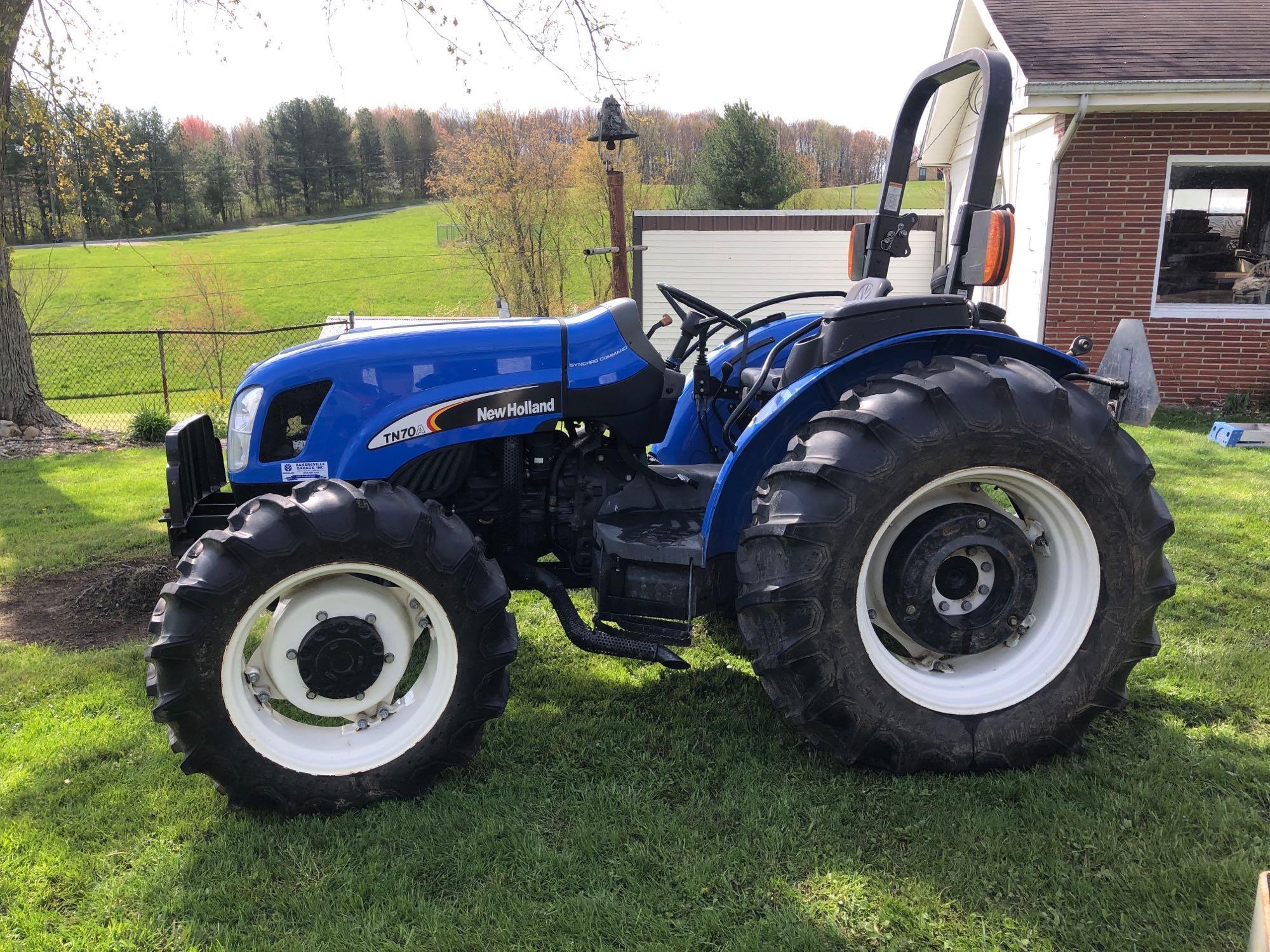 2006 New Holland TN70A diesel 4X4 Tractor, 507 hours