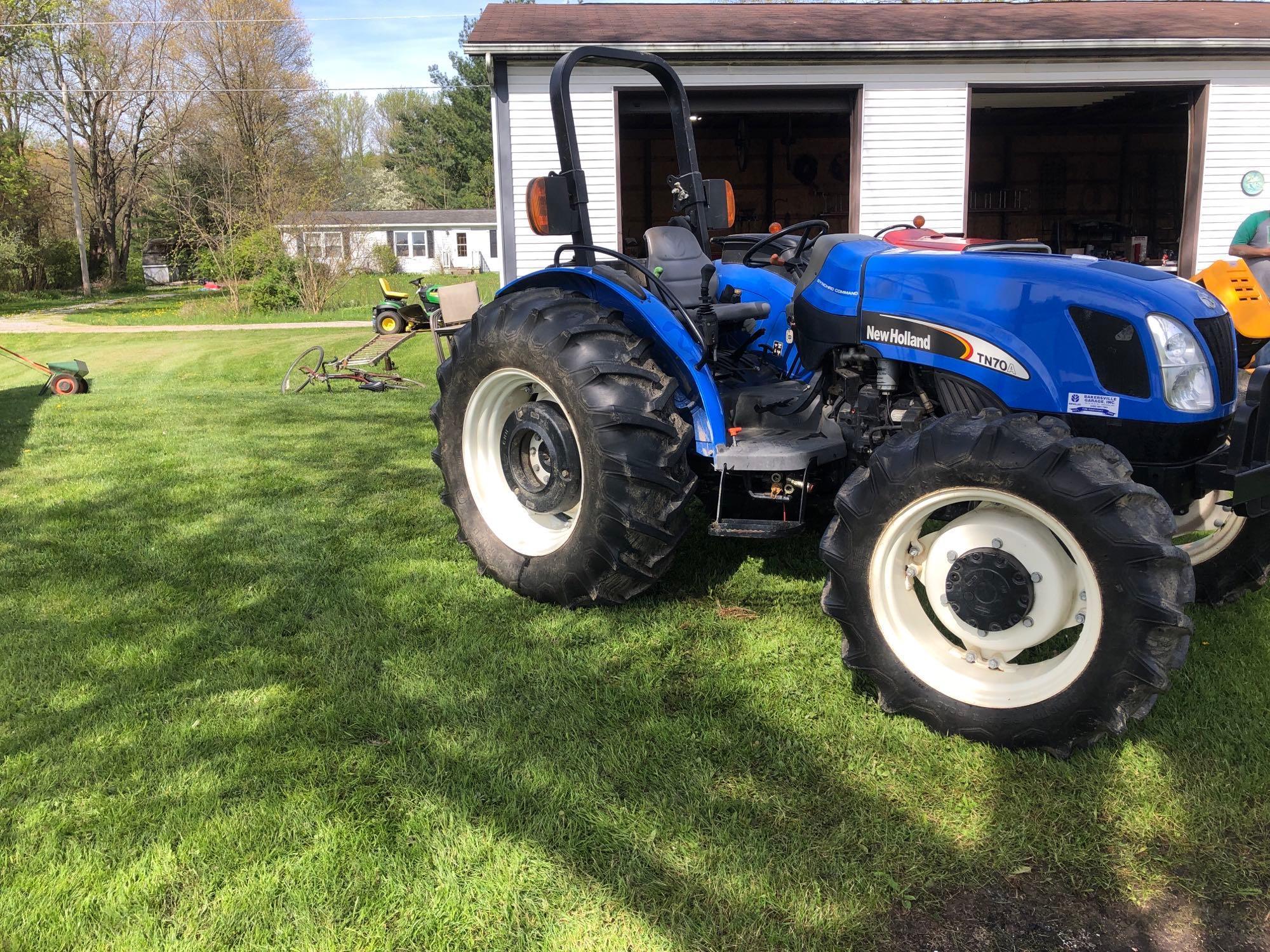2006 New Holland TN70A diesel 4X4 Tractor, 507 hours