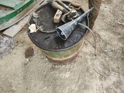 Water Trough, Barrel, Shovel,