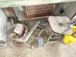 Contents of Workbench, Drill, Hardware, Oil Cans,