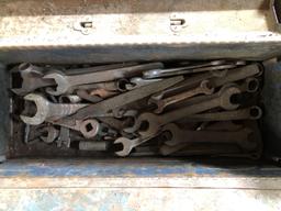 Wrenches, tool box, hitches, saw