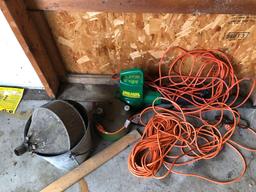 Lantern, blower, power cords, hardware