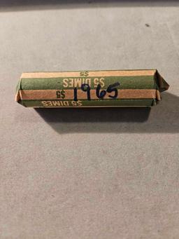 Roll of 1965 Roosevelt dimes