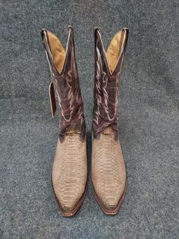 Mens Size 9 Stetson Leather Cowboy Boots