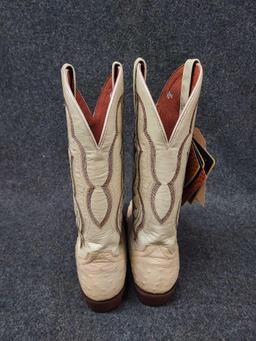 Mens Size 9 Dan Post Leather Cowboy Boots