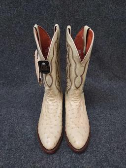 Mens Size 9 Dan Post Leather Cowboy Boots