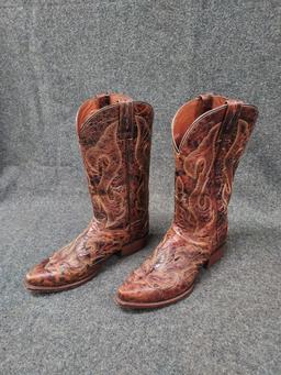 Mens Size 9 Dan Post Leather Cowboy Boots