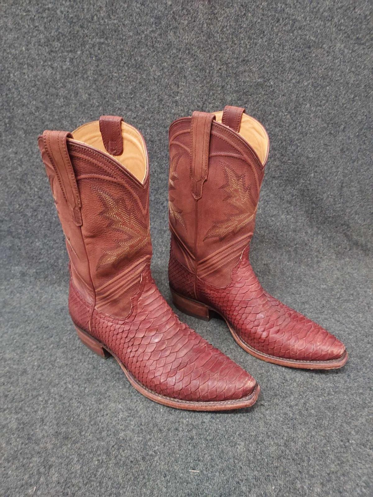 Men Size 9 Tecovas Leather Cowboy Boots