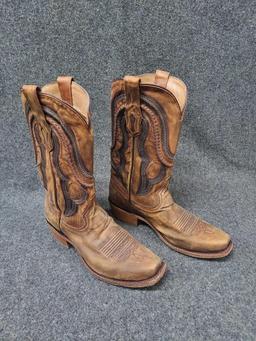 Mens Size 9 Corral Leather Cowboy Boots