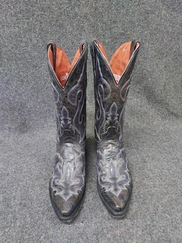Mens Size 9 Dan Pose Leather Cowboy Boots