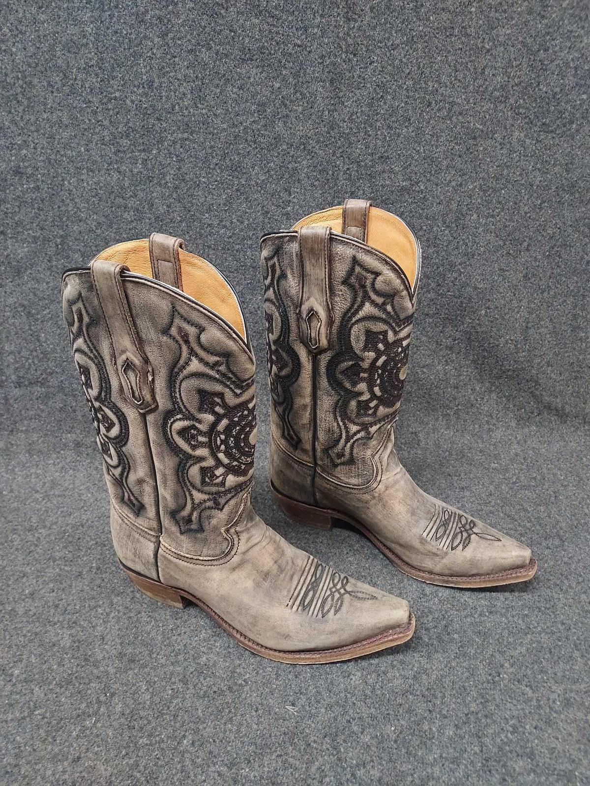 Mens Size 9 Corral Leather Cowboy Boots